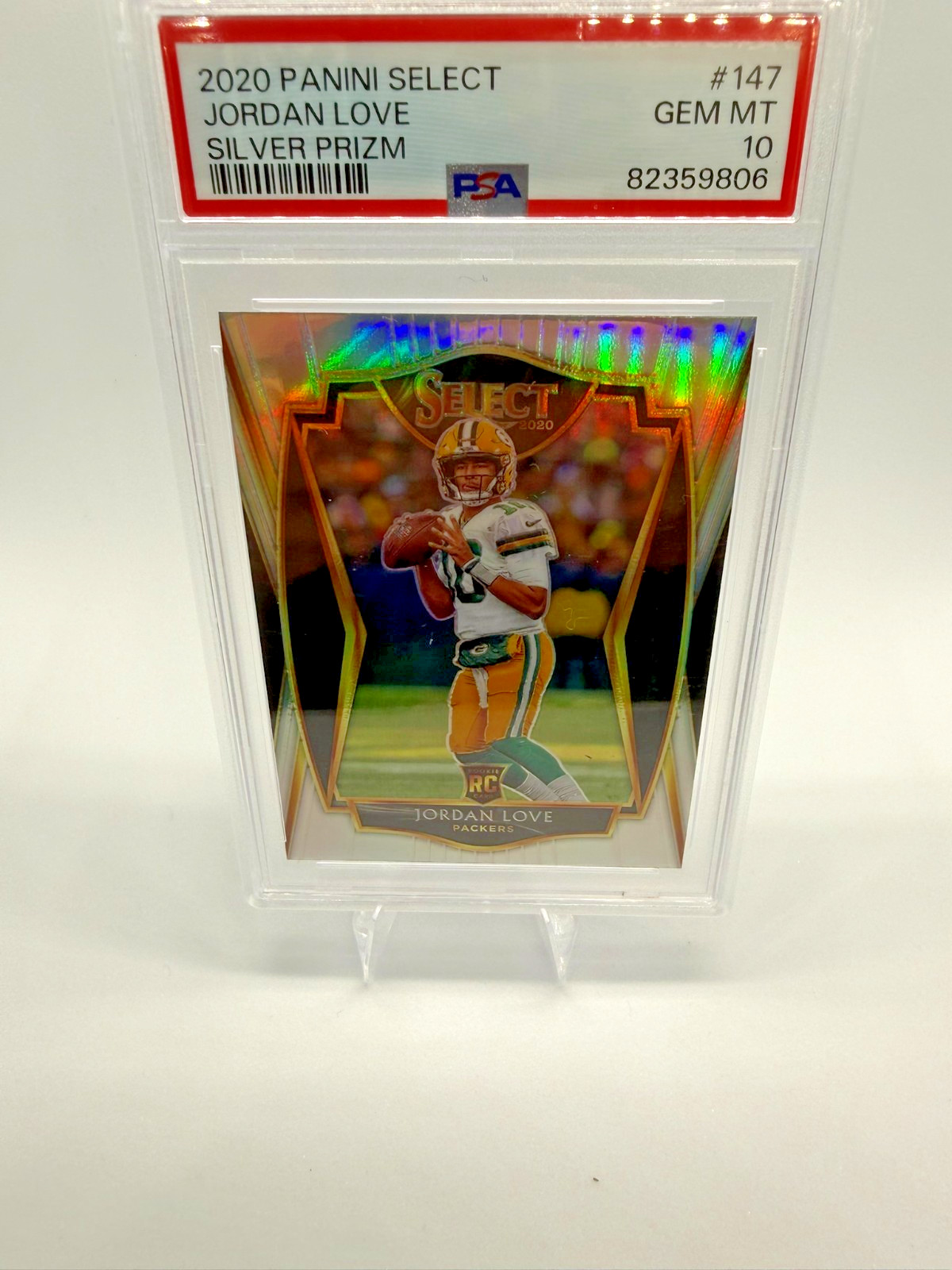 Jordan Love Panini Select #147 Silver Prizm