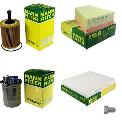 MANN-FILTER Inspektionspaket Filterset für VW Polo 1.9 TDI Skoda Fabia I Combi