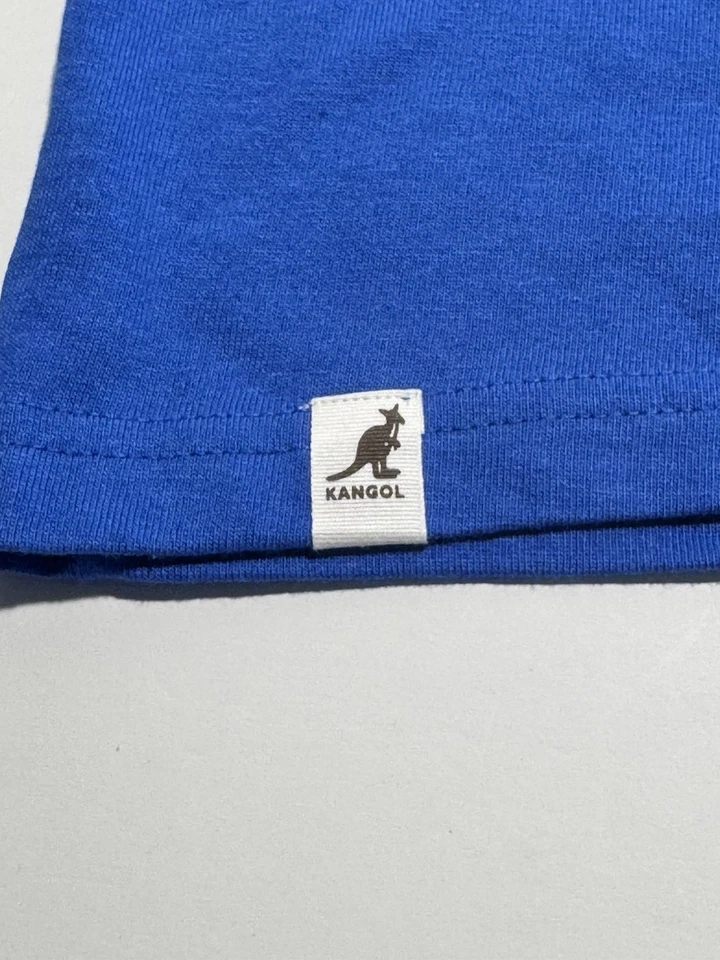 Camiseta Kangol Para Hombre Talla Pequeña Azul 3 Botones Cuello Henley Redondo Nueva Con Etiquetas Muy Bonita Foto 4 de 4