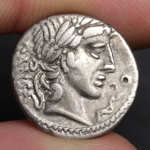 Apollo God of the Sun Denarius 90BC Ancient Roman Republic Silver Coin Pansa