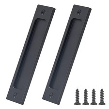 2 Pcs Sliding Barn Door Closet Handles Aluminum Alloy Flush Pull Rectangular