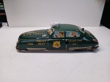 Vintage 1940s Marx Dick Tracy Wind Up Toy Squad Car No 1 Litho 11"