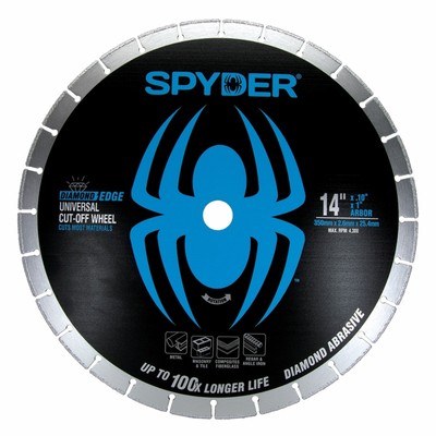 Diamond Bite 14 in Cut-Off Wheel 1 in Arbor Spyder 14008