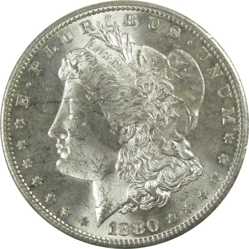 1880 S Morgan Silver Dollar Uncirculated Mint State $1 Coin SKU:CP373