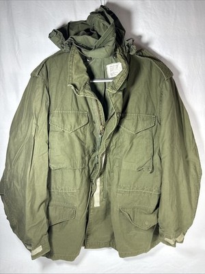VINTAGE 1973 Alpha Ind M-65 Field Tactical Military Jacket MADE IN USA LARGE 3E