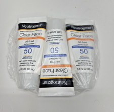 Neutrogena Clear Face Oil- Free Sunscreen SPF 50 Breakout Free 3 Pack