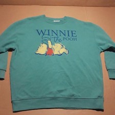 Disney VTG 90's Winnie The Pooh Crewneck Sweatshirt Green Adult Medium Pullover