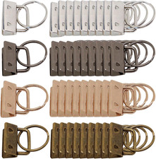 Key Fob Hardware, 40Pcs 1 Inch Keychain Hardware Set with Split Ring for Wristle
