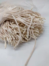 300pcs Cotton Hang Tag String Snap Lock Price Tag Fastener Ties white 7.8"