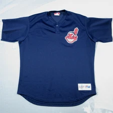 Vintage Cleveland Indians Jersey XL Majestic Diamond Collection Blank USA