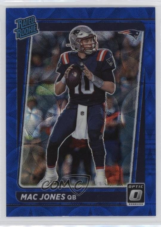 2021 Panini Donruss Optic Rated Rookie Blue Scope Prizm Mac Jones #206 0na3