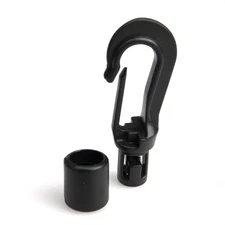 Paracord Cord End Hooks â€“ Fits 1/8" Shock Resistance Bands â€“ Black (10 Pack)