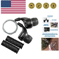 Bicycle 21 Speed Twist Shifter Lever 3 x 7 Speed Grip Shift Left and Right Sh...