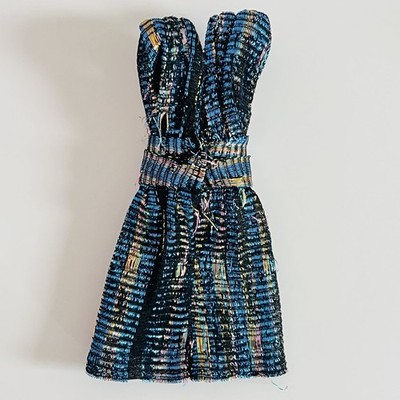Vintage 80er Pedigree Sindy Puppe Disco Magic Kleid schwarz blau gold Kleidung Outfit
