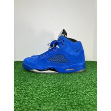 Air Jordan 5 Retro Blue Suede 136027401 Size 13 Nike Air Jordan 5 Retro Mens Size 9.5 Blue Suede 136027-401  main image 3