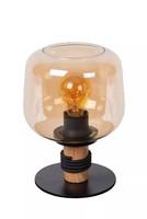 Tischleuchte Glas Bernstein 25 Cm E27 Stimmungsvoll Ambiente Tischlampe BüRo