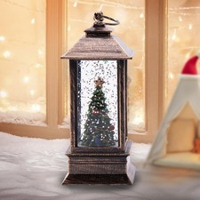 Weihnachtslaterne Glitzer Wasser Weihnachten beleuchtete Wasserlaterne glitzernd