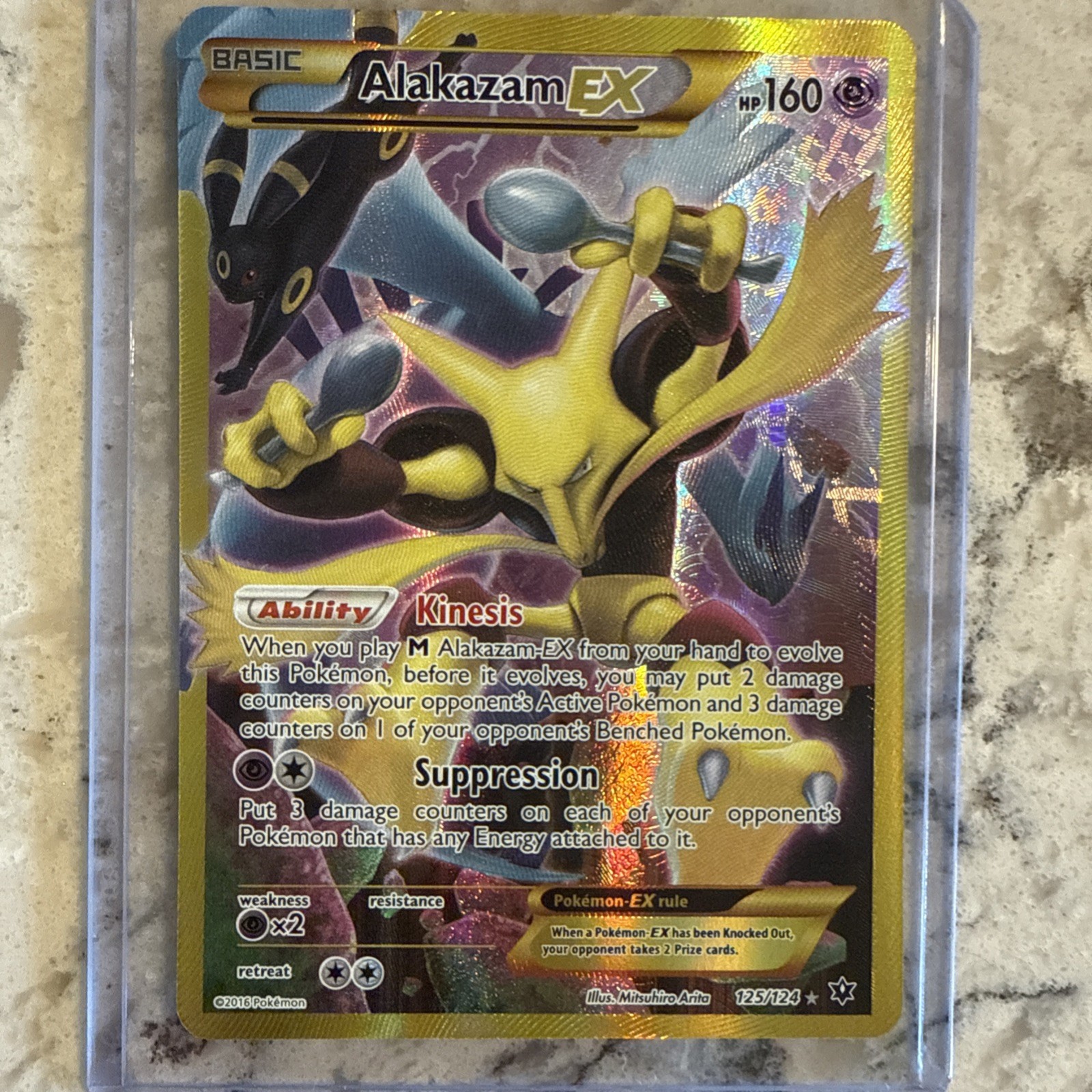 Alakazam EX (Secret) Secret Rare XY - Fates Collide 125/124 NM