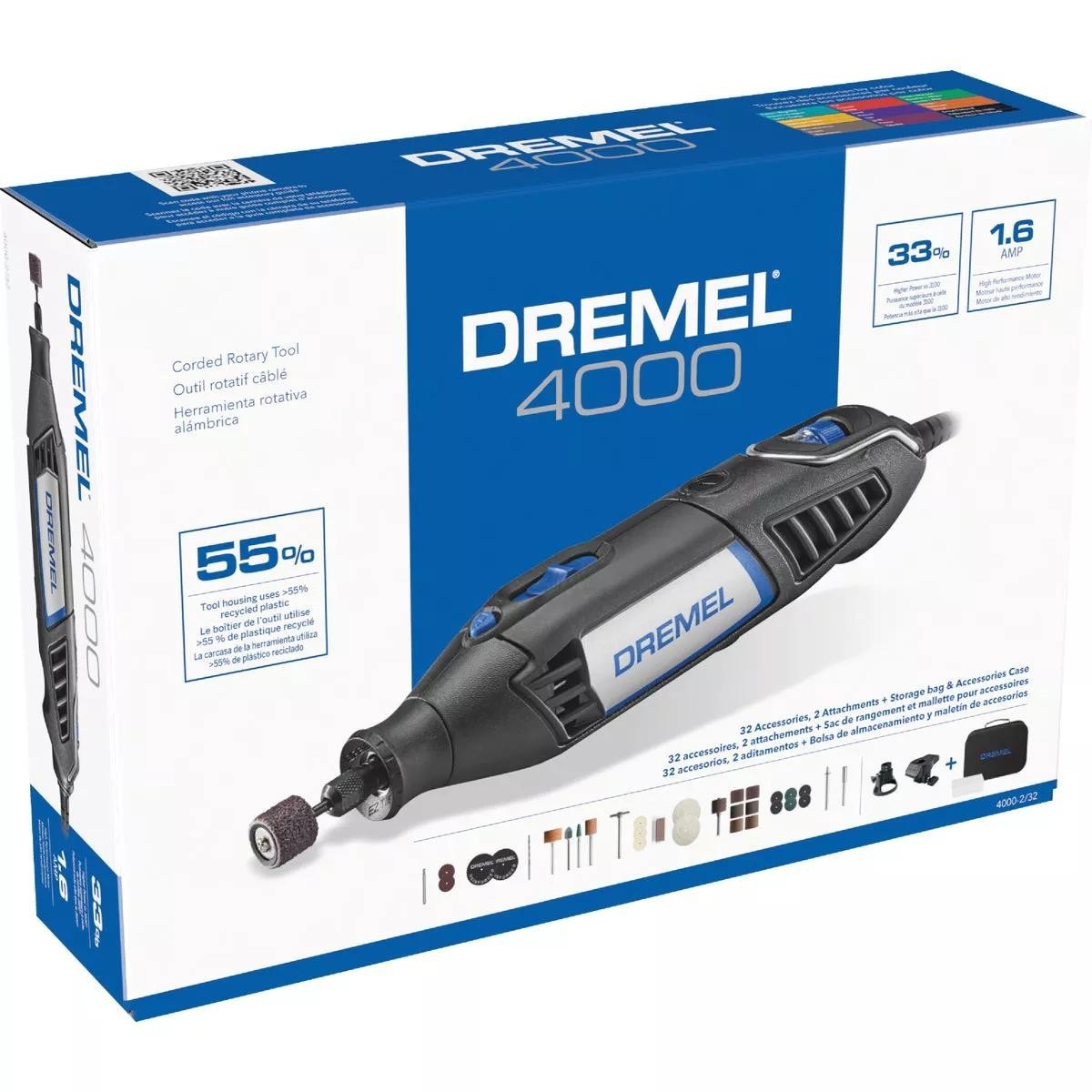 Dremel 4000 Variable Speed Corded Rotary Tool 1.6 Amp 5,000–35,000 RPM