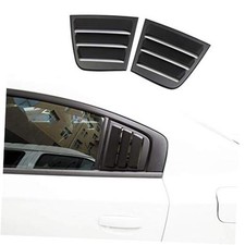 Side Window Louvers Air Vent Scoop Shades Cover Blinds ABS for Dodge black
