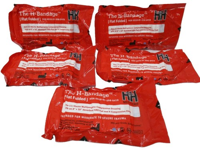 #ad #ad LOT OF 5 The H Bandage Comprehensive Combat Dressing Military EXP: 2027 $35.00