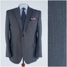 Mens Striped Blazer 48R US Size CANDA Grey Sport Coat Jacket