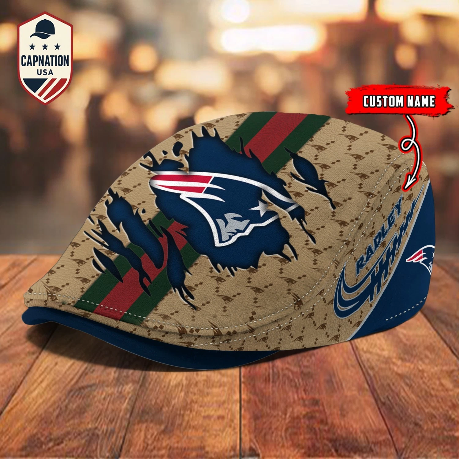 New-England-Patriots Jeff Cap football Newsboy Cap Golf Cap Driving Gift for Men