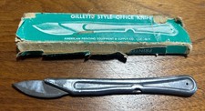 Vintage 1910s 20s Gillette Metal Scalpel/ Office Knife w/ Original Box 4 Display