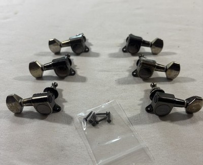 2007 ESP LTD Viper-50 3x3 Tuning Pegs Tuners Black Nickel Cosmo Black w/ HW