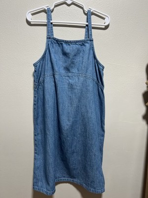 Old Navy Denim Dress for Girls Size 8 Medium Wash 100%Cotton Cute Dress