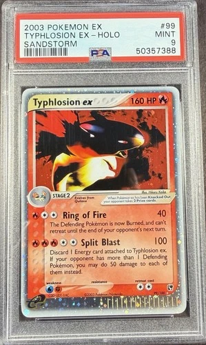 2003 Pokémon EX Sandstorm 99 Typhlosion EX Holo PSA 9 Mint