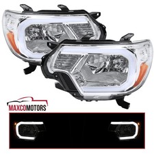 Led Tube Headlights Fits 2012-2015 Toyota Tacoma Pickup Head Lamps Leftright