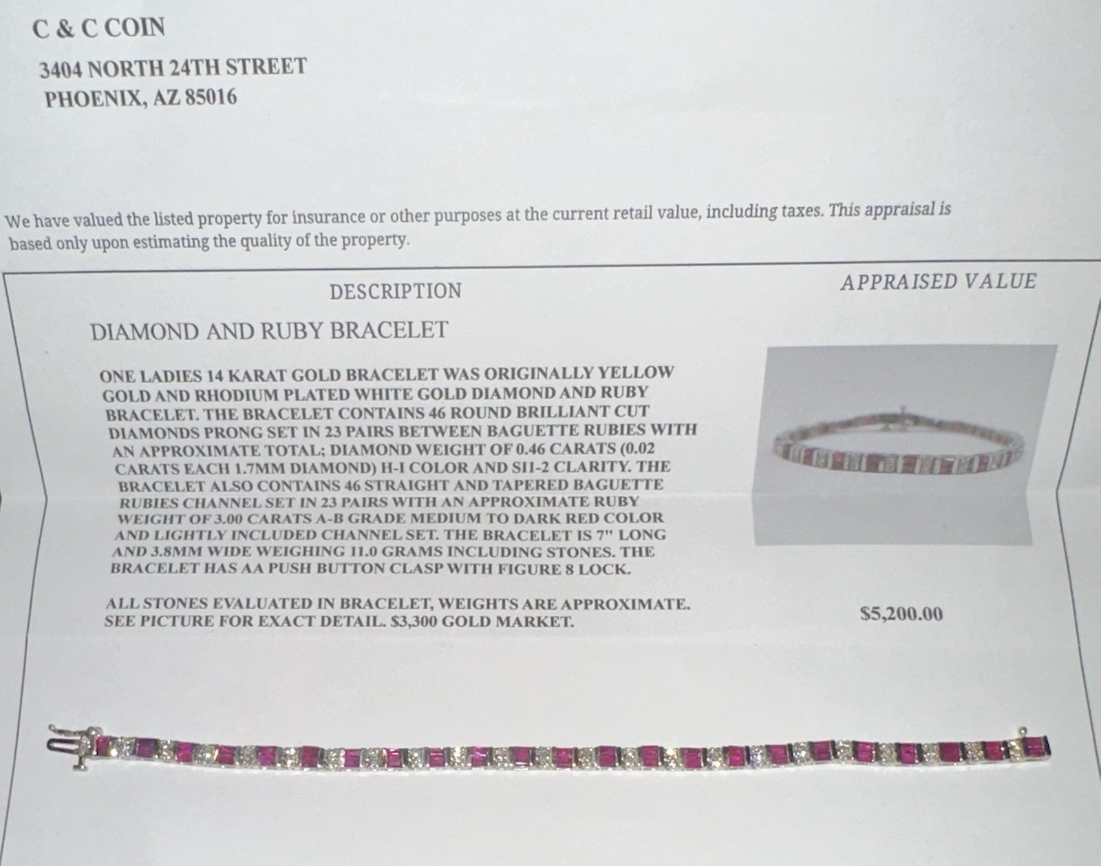 Diamond and Ruby Bracelet - image 2