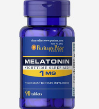 4 Pack of Puritan's Pride Melatonin 1mg - 90ct