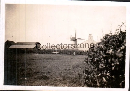 1935 Unidentified windmill near farm photo Photo 3.2 x2.2 inch