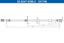 ATE Bremsschlauch 83.8247-0388.3 für FORD