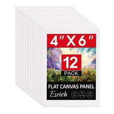 12 Pack 4x6 Inch Small Canvases for Painting, Painting Canvas 4x6 Inch Cotton...