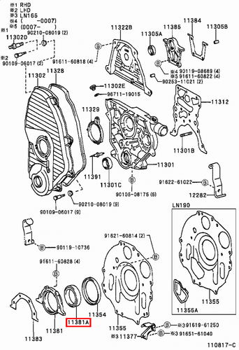 Genuine Hilux LN170 LN167 LN166 LN165 2L 3L 5L Rear Main Oil Crankshaft Seal - Picture 8 of 20