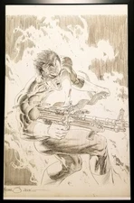 Punisher #5 1986 Mike Zeck 11x17 FRAMED Original Art Poster Marvel Comics