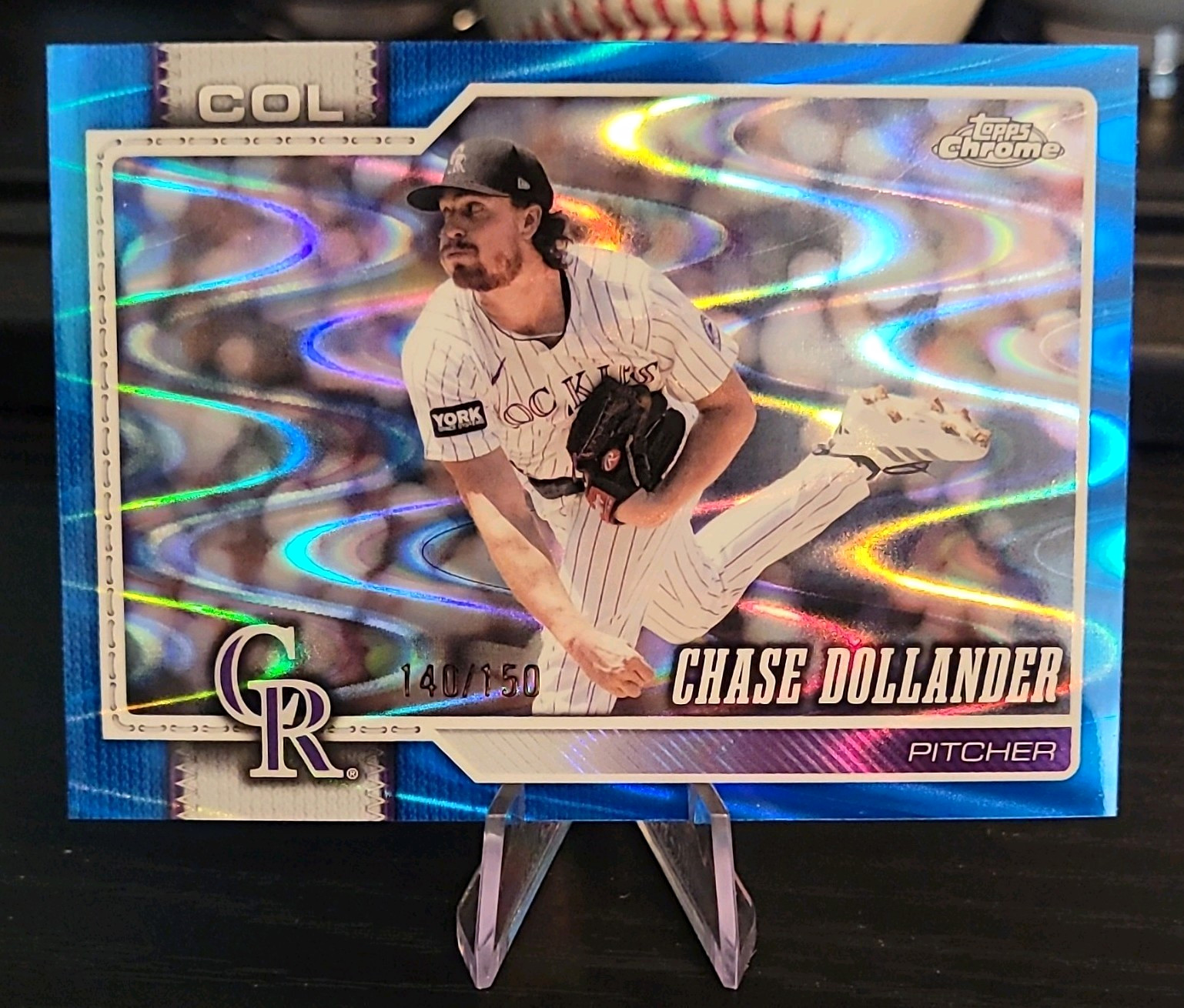 Topps 2026 Chrome Chase Dollander #277 Rockies Blue Refractor Parallel 140/150