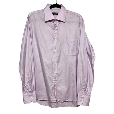 Canali Quiet Luxury Dress Shirt Mens 41-16 Italian Tailored Micro Dot Preppy