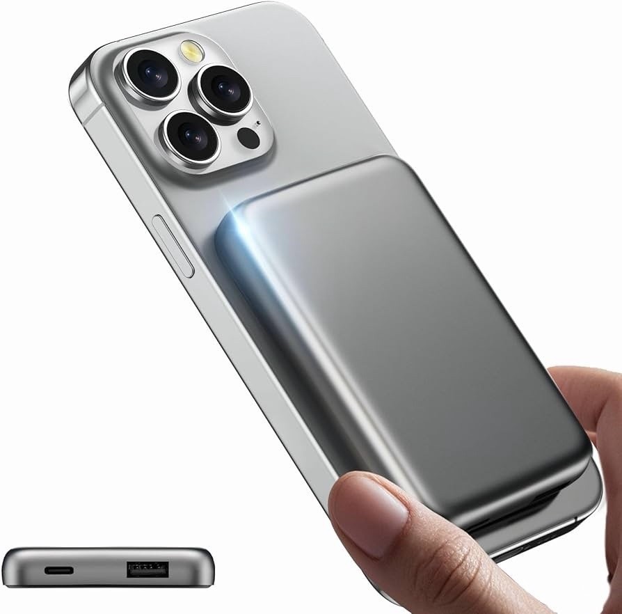 10000mAh Magnetic Wireless Power Bank for any mobile, supports wireless charging image 5