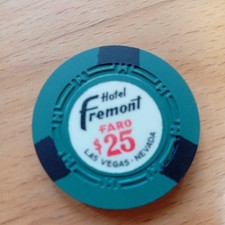 Casino Chip $ 25,00  Faro  Fremont  von 1959, Las Vegas