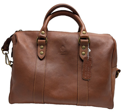 I Medici Brown Italian Leather Women's Medium Satchel Made in Italy # 9600-NWOT