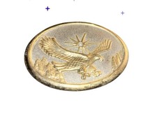 Vintage Soaring Eagle Belt Buckle Sun Over Forest Metal Vintage Americana