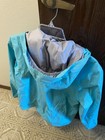 The North Face Girls XL Hooded Rain Jacket Blue Nylon Zip Lined — photo 2