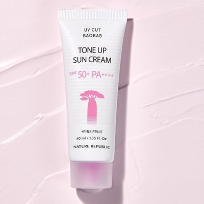 NATURE REPUBLIC UV Cut Baobab Tone Up Sun Cream 40ml SPF50+PA++++ K-Beauty NEU