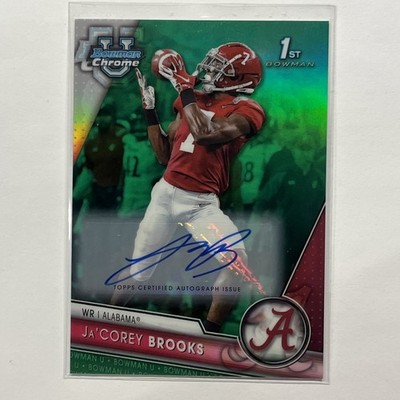 2023 Bowman U Chrome Prospect Green Refractor # d /99 Ja'Corey Brooks #4 Auto