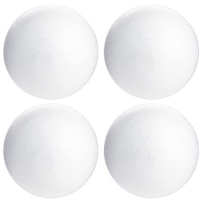 Bright Creations Foam Balls 5 Inch White 4 Pack Craft Spheres DIY Projects