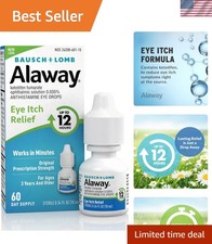 Fast-Acting Antihistamine Eye Drops for 12-Hour Allergy Relief - 0.34 Fl Oz